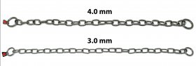 Herm Sprenger Stainless Steel Long Link Fur Saver 4mm