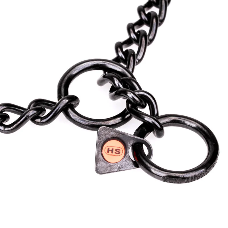 Herm Sprenger Black Stainless Steel Short Link Chain Collar 3 mm