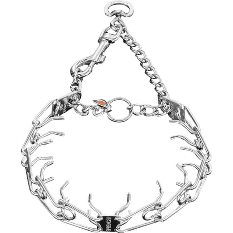 ULTRA-PLUS Training Prong Collar with Center-Plate and Assembly Chain - Stainless steel 3.2 mm 57cm (22in)